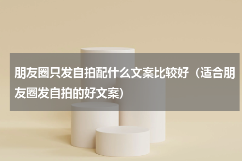朋友圈只发自拍配什么文案比较好（适合朋友圈发自拍的好文案）