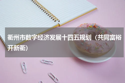 衢州市数字经济发展十四五规划（共同富裕开新衢）