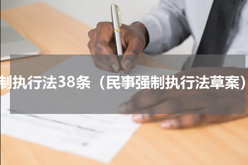 强制执行法38条（民事强制执行法草案）