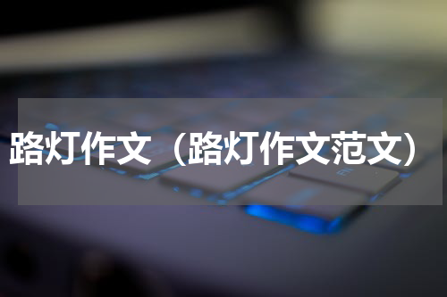 路灯作文（路灯作文范文）