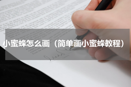 小蜜蜂怎么画（简单画小蜜蜂教程）