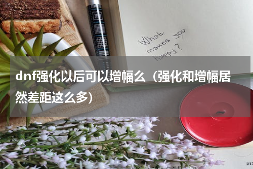 dnf强化以后可以增幅么（强化和增幅居然差距这么多）
