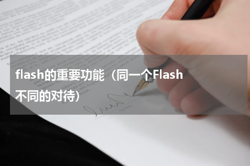 flash的重要功能（同一个Flash不同的对待）