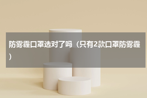 防雾霾口罩选对了吗（只有2款口罩防雾霾）