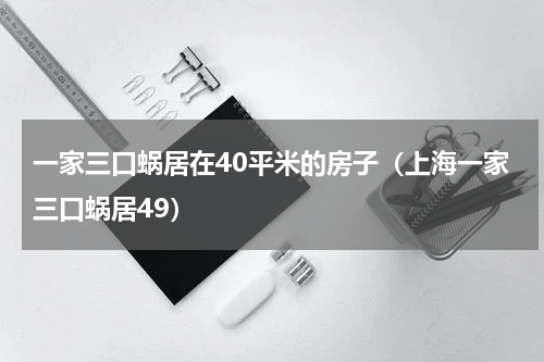 一家三口蜗居在40平米的房子（上海一家三口蜗居49）