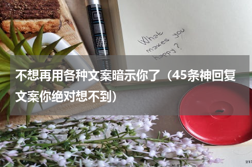 不想再用各种文案暗示你了（45条神回复文案你绝对想不到）