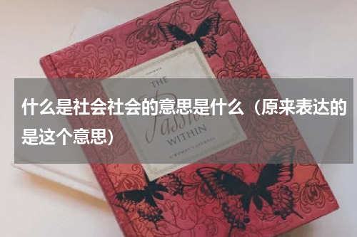 什么是社会社会的意思是什么（原来表达的是这个意思）
