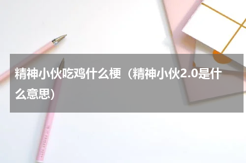 精神小伙吃鸡什么梗（精神小伙2.0是什么意思）