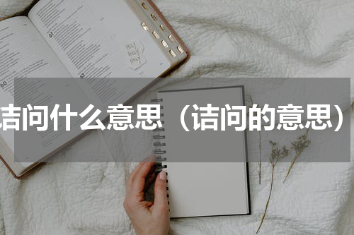 诘问什么意思（诘问的意思）