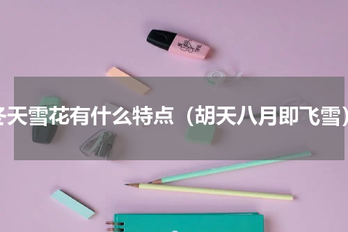 冬天雪花有什么特点（胡天八月即飞雪）