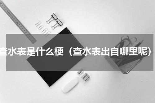 查水表是什么梗（查水表出自哪里呢）