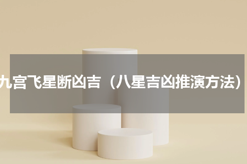 九宫飞星断凶吉（八星吉凶推演方法）