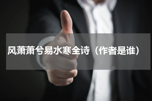 风萧萧兮易水寒全诗（作者是谁）