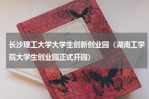 长沙理工大学大学生创新创业园（湖南工学院大学生创业园正式开园）