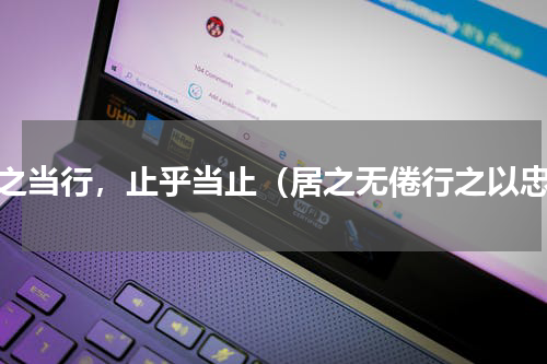 行之当行，止乎当止（居之无倦行之以忠）