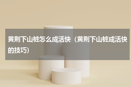 黄荆下山桩怎么成活快（黄荆下山桩成活快的技巧）
