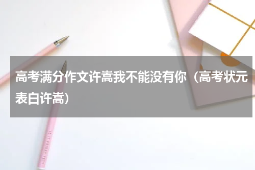 高考满分作文许嵩我不能没有你（高考状元表白许嵩）