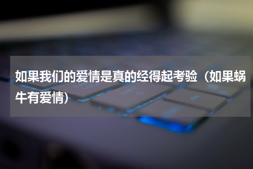 如果我们的爱情是真的经得起考验（如果蜗牛有爱情）