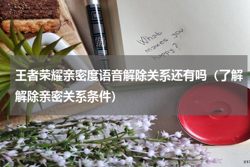 王者荣耀亲密度语音解除关系还有吗（了解解除亲密关系条件）