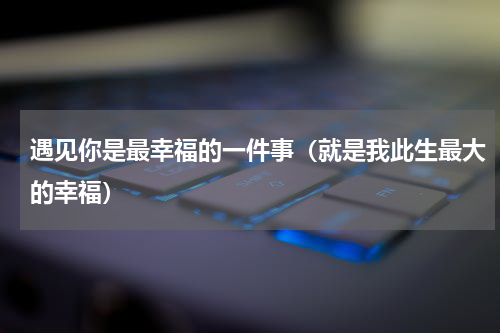 遇见你是最幸福的一件事（就是我此生最大的幸福）