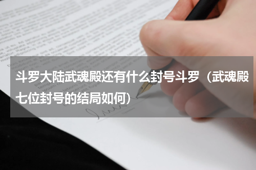 斗罗大陆武魂殿还有什么封号斗罗（武魂殿七位封号的结局如何）