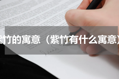 紫竹的寓意（紫竹有什么寓意）