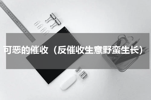 可恶的催收（反催收生意野蛮生长）