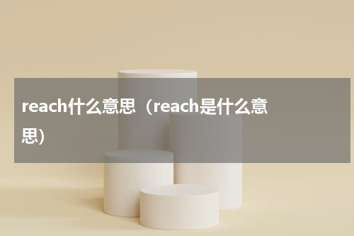 reach什么意思（reach是什么意思）