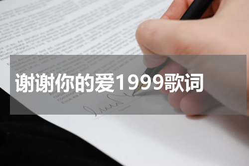 谢谢你的爱1999歌词