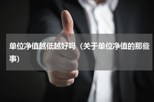 单位净值越低越好吗（关于单位净值的那些事）