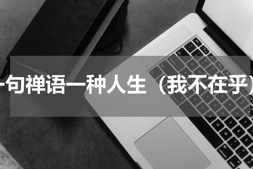 一句禅语一种人生（我不在乎）