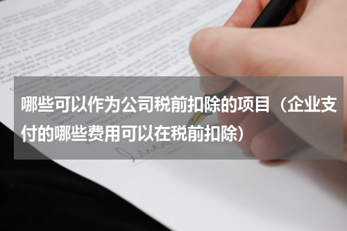 哪些可以作为公司税前扣除的项目（企业支付的哪些费用可以在税前扣除）