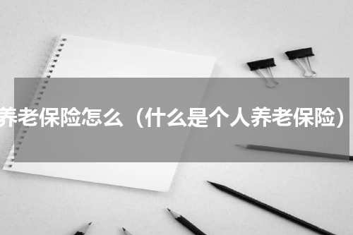 养老保险怎么（什么是个人养老保险）