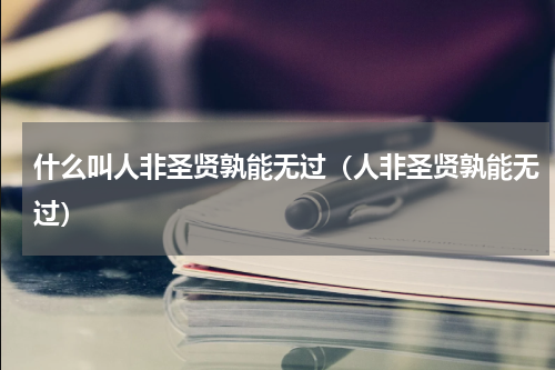 什么叫人非圣贤孰能无过（人非圣贤孰能无过）