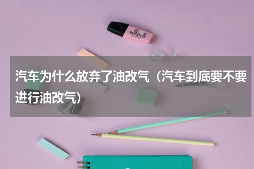汽车为什么放弃了油改气（汽车到底要不要进行油改气）