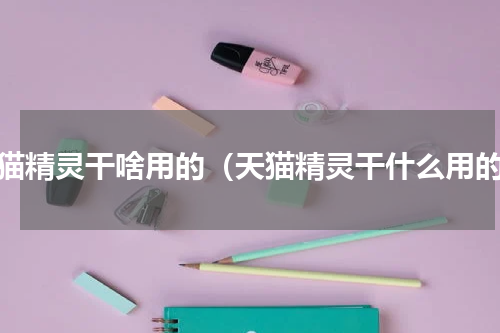 天猫精灵干啥用的（天猫精灵干什么用的）