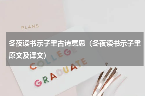 冬夜读书示子聿古诗意思（冬夜读书示子聿原文及译文）