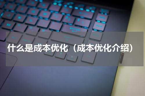 什么是成本优化（成本优化介绍）