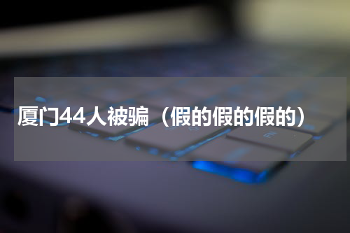 厦门44人被骗（假的假的假的）