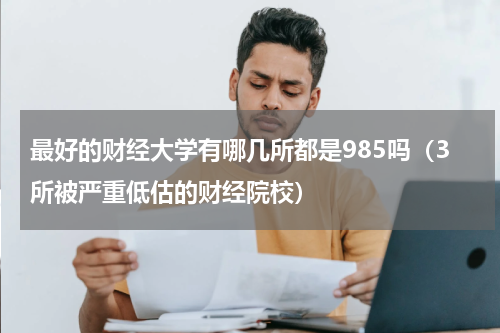 最好的财经大学有哪几所都是985吗（3所被严重低估的财经院校）