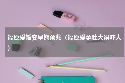 福原爱婚变早期预兆（福原爱孕肚大得吓人）