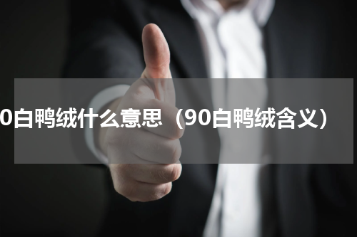 90白鸭绒什么意思（90白鸭绒含义）