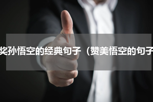 夸奖孙悟空的经典句子（赞美悟空的句子）