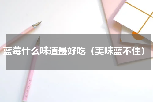 蓝莓什么味道最好吃（美味蓝不住）