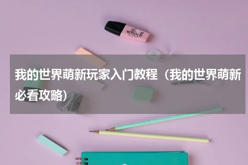 我的世界萌新玩家入门教程（我的世界萌新必看攻略）