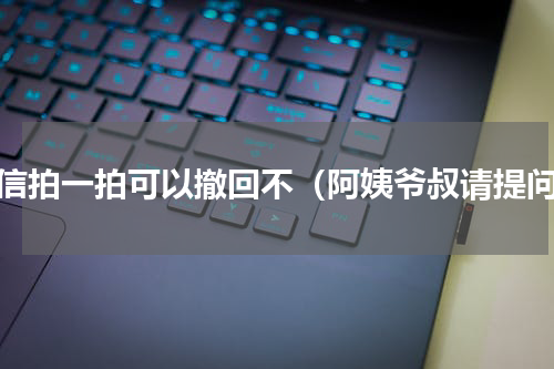 微信拍一拍可以撤回不（阿姨爷叔请提问）