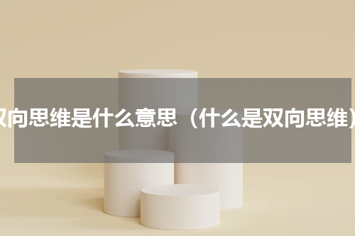 双向思维是什么意思（什么是双向思维）