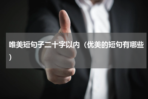 唯美短句子二十字以内（优美的短句有哪些）