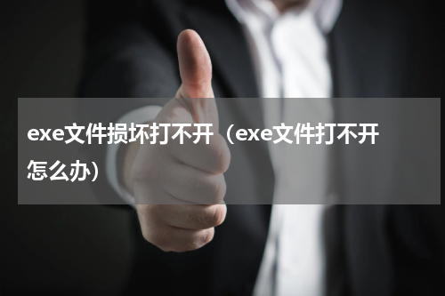 exe文件损坏打不开（exe文件打不开怎么办）