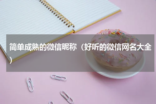 简单成熟的微信昵称（好听的微信网名大全）